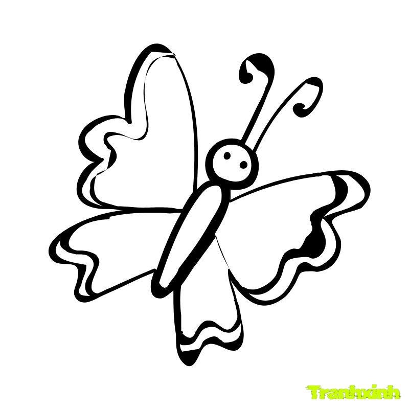 tranh tô màu con bướm đơn giản