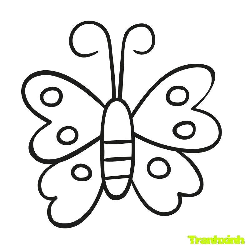 tranh tô màu con bướm nhỏ