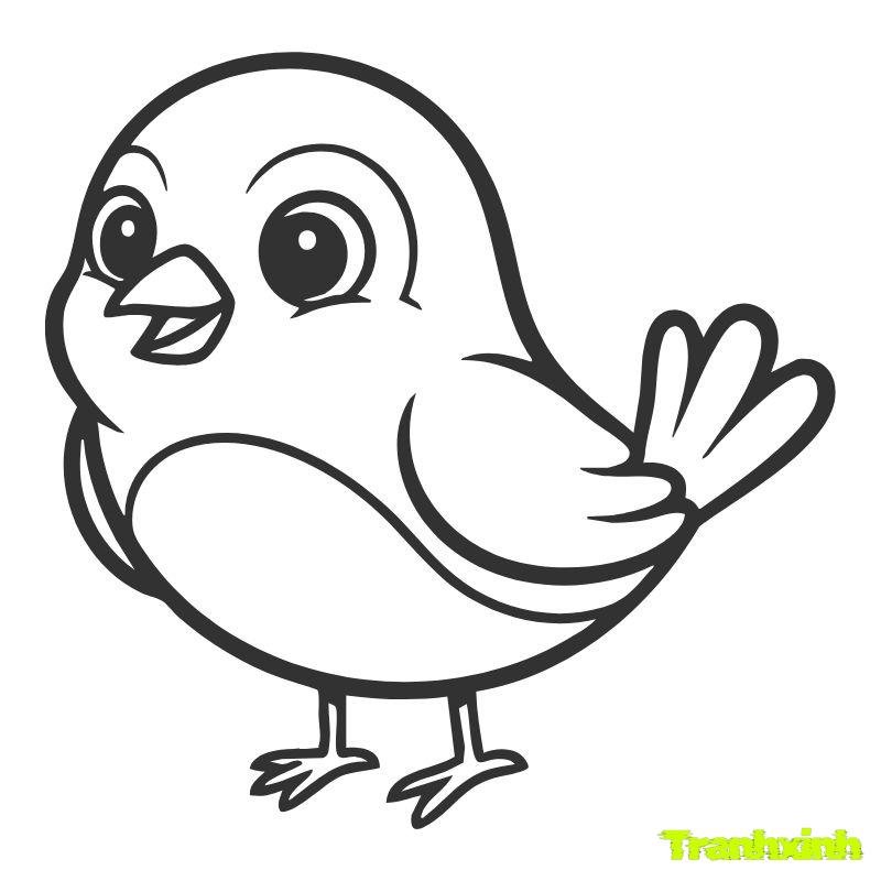 tranh tô màu con chim