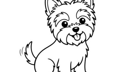 tranh tô màu con chó