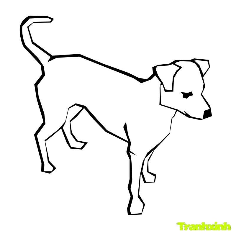 tranh tô màu con chó sói