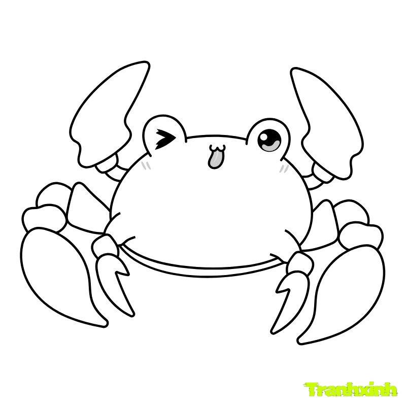 tranh tô màu con cua
