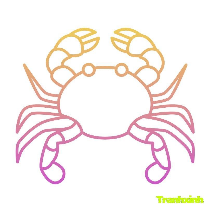 tranh tô màu con cua béo