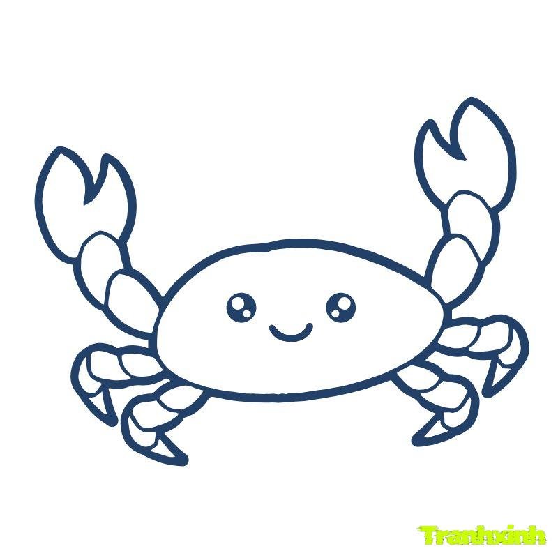 tranh tô màu con cua càng