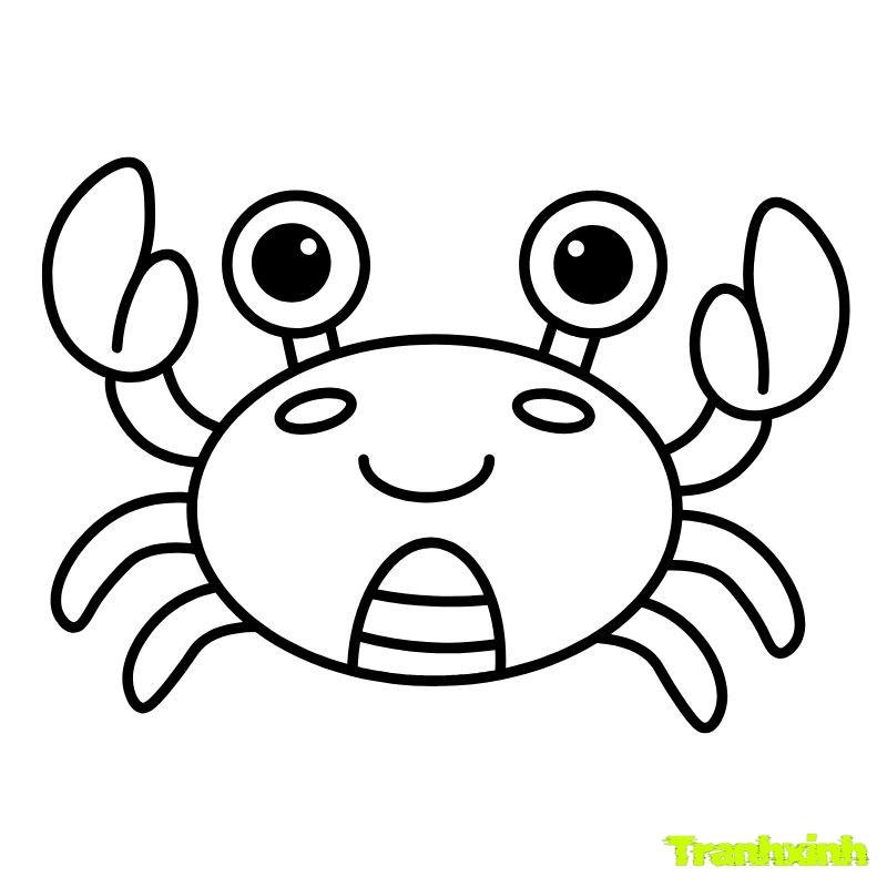 tranh tô màu con cua cho bé