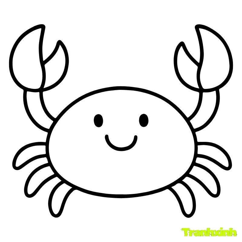 tranh tô màu con cua cho trẻ