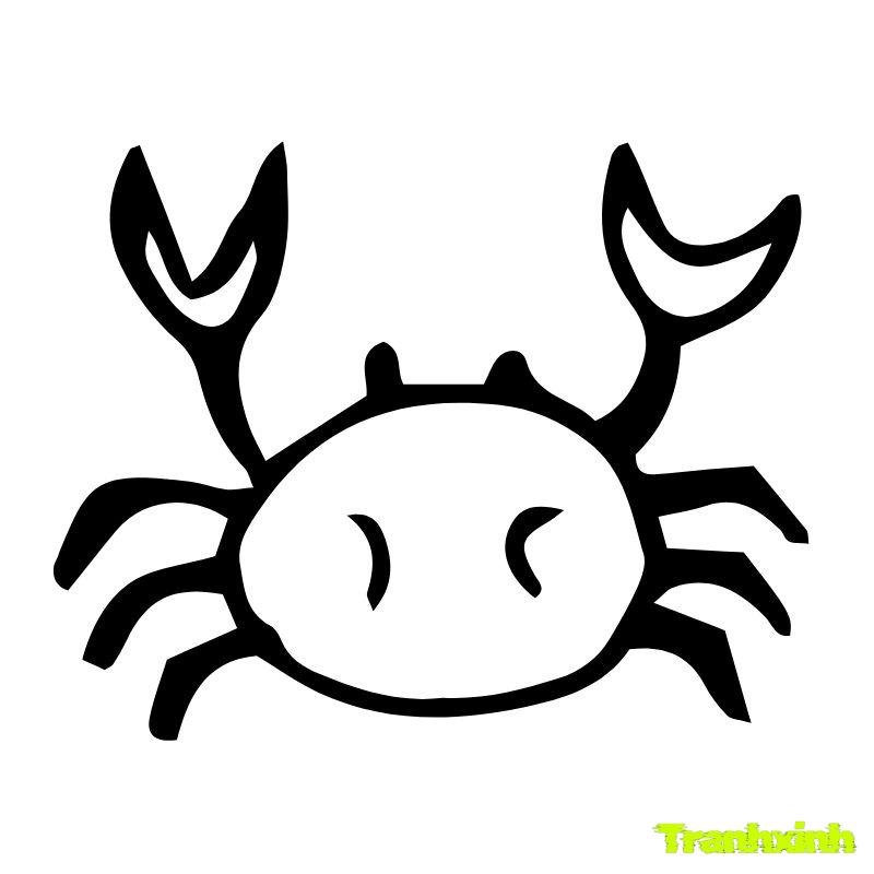 tranh tô màu con cua đen