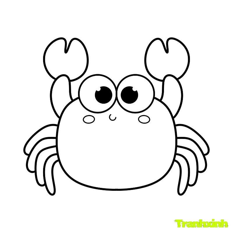 tranh tô màu con cua đẹp