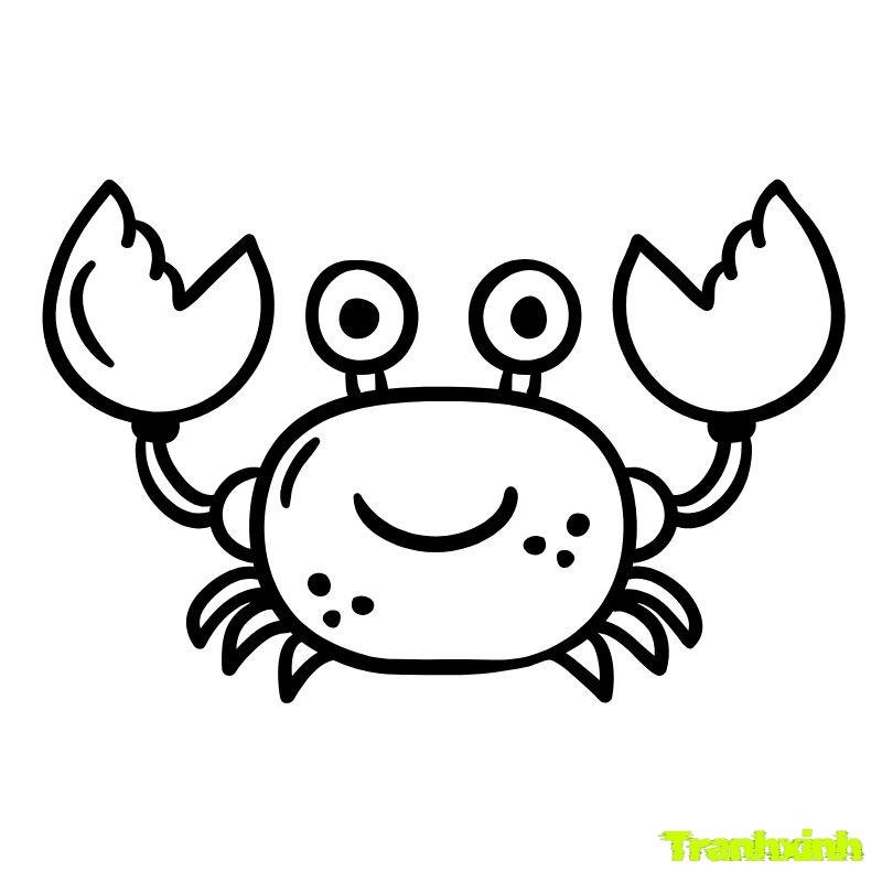 tranh tô màu con cua đực