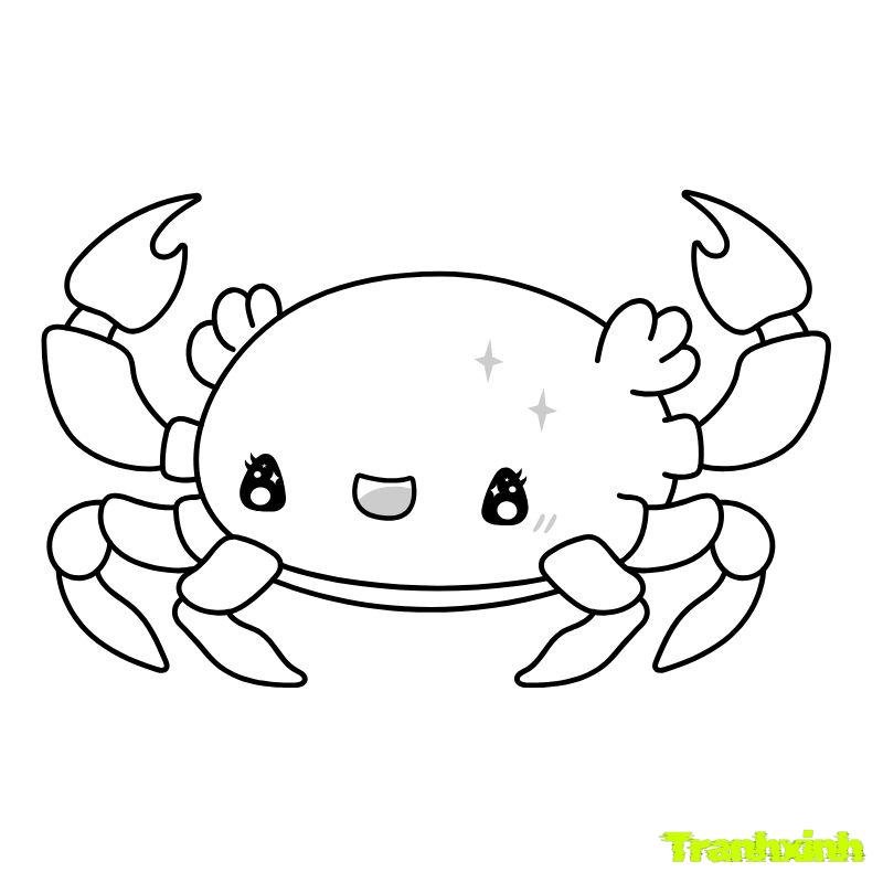 tranh tô màu con cua full hd