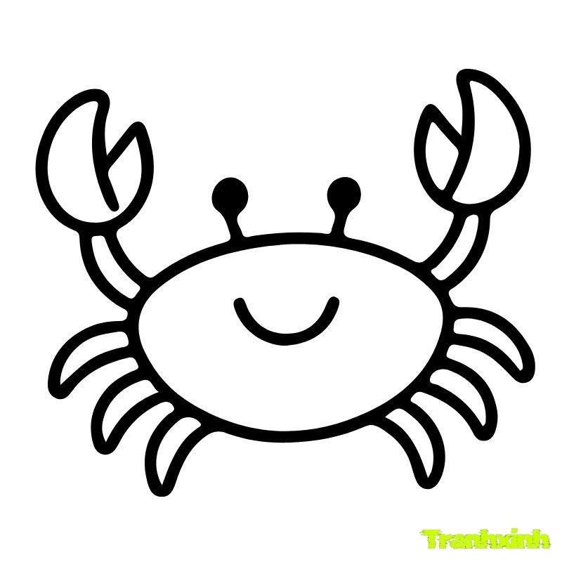 tranh tô màu con cua gạch