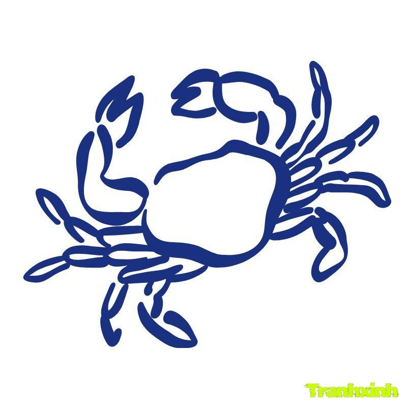 tranh tô màu con cua xanh