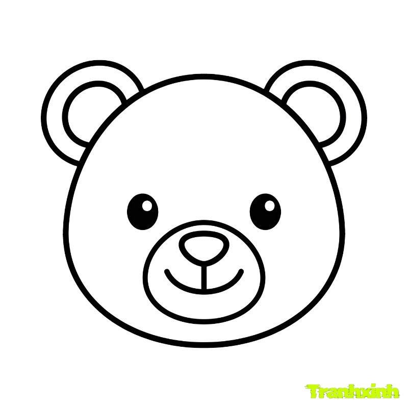 tranh tô màu con gấu