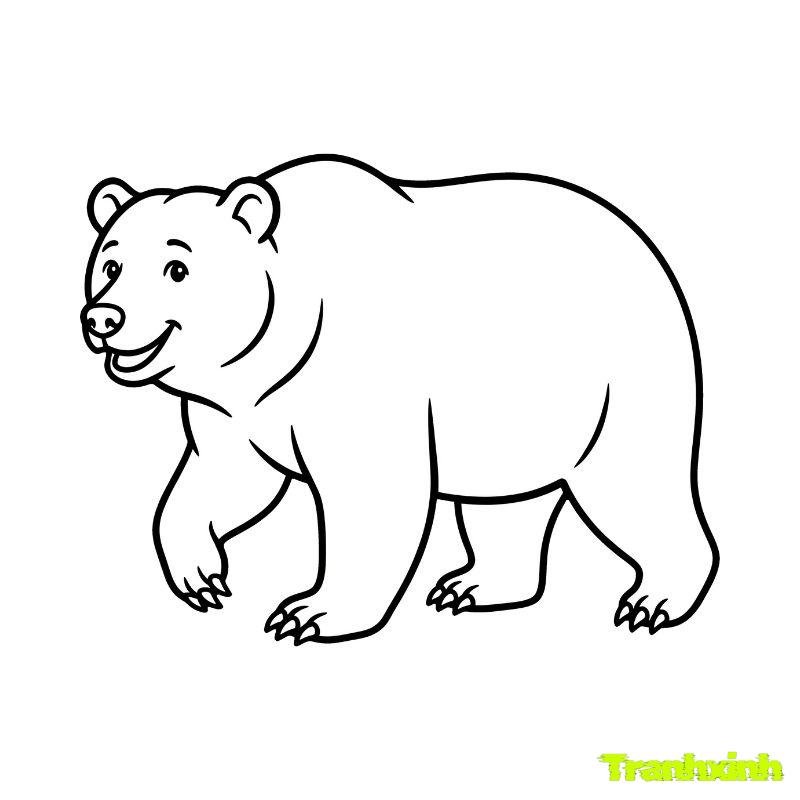 tranh to mau con gau