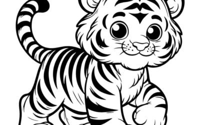 tranh tô màu con hổ vằn