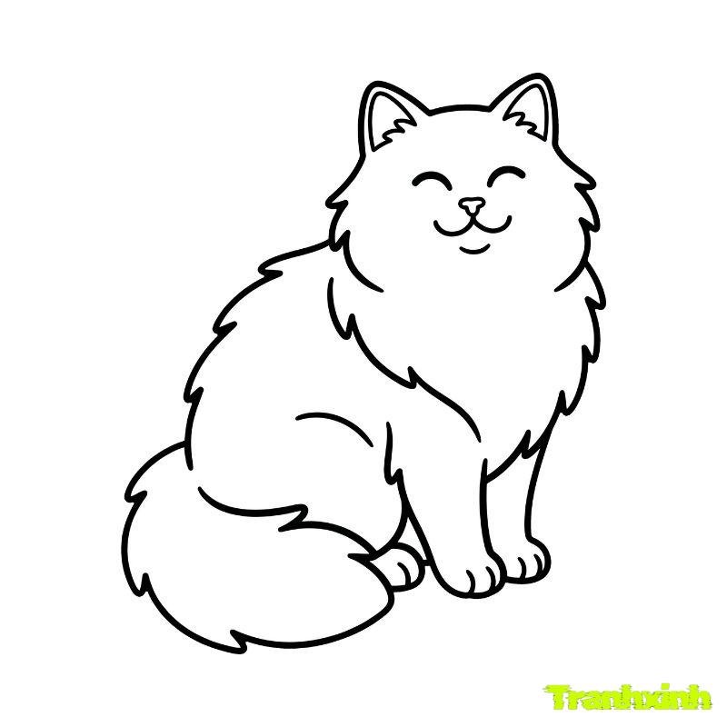 tranh tô màu con mèo