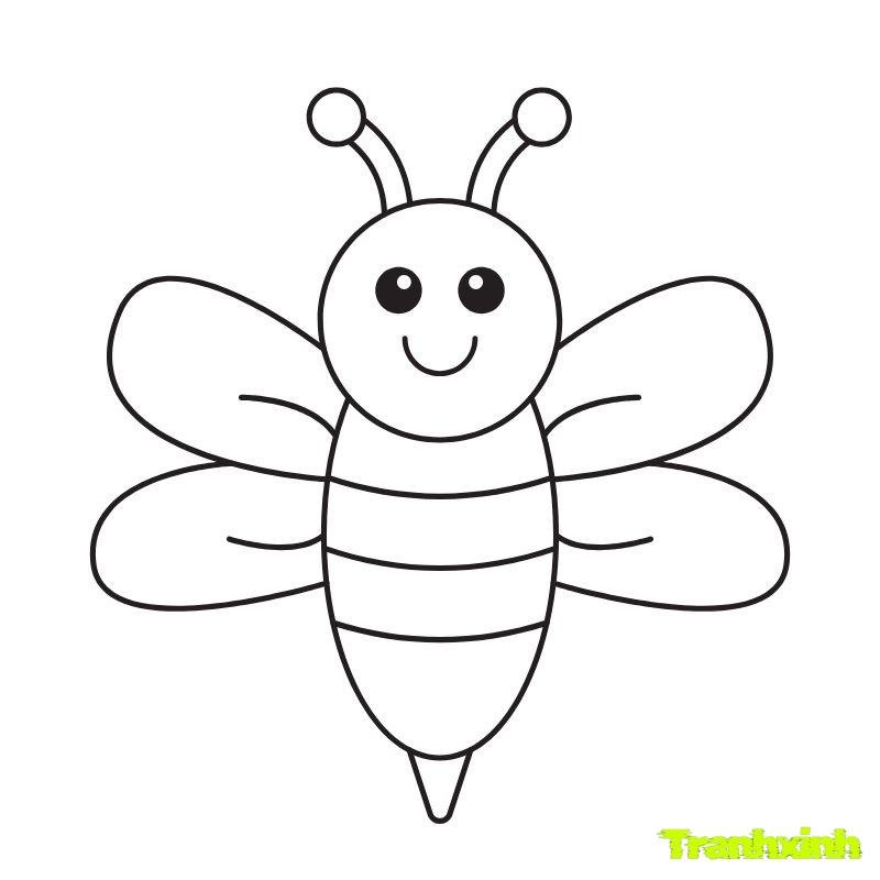 tranh tô màu con ong đẹp nhất