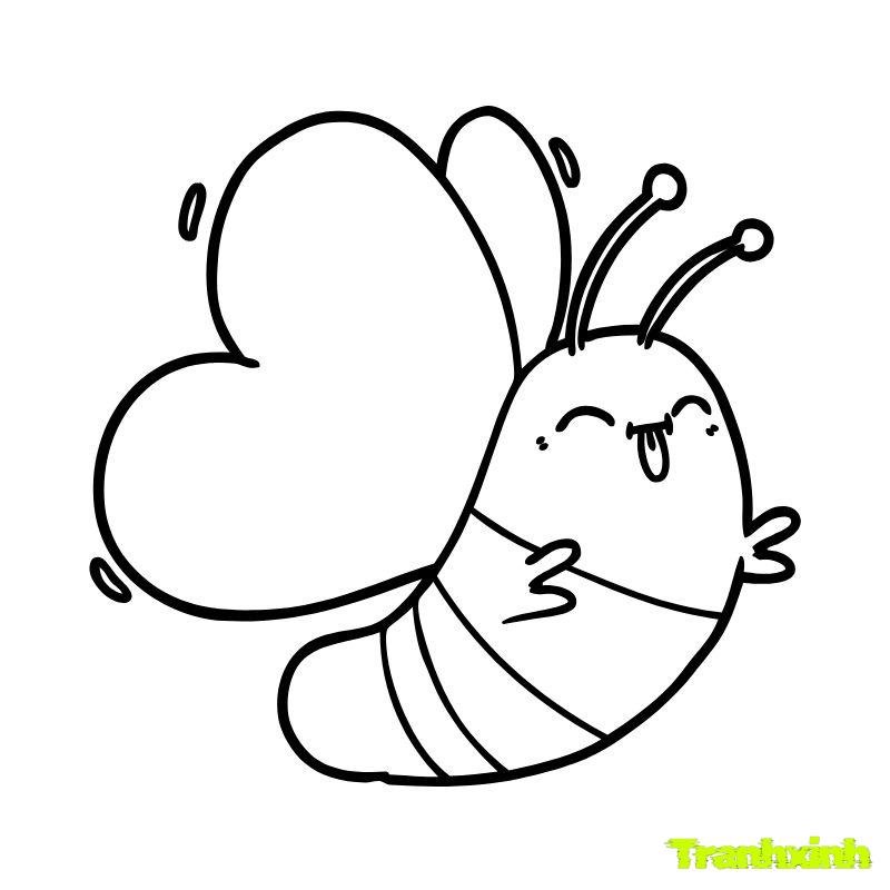 tranh tô màu con ong mâth