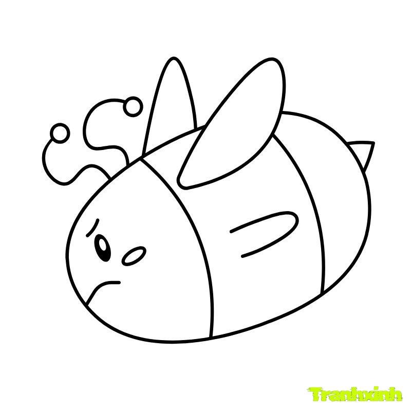 tranh tô màu con ong tức giận