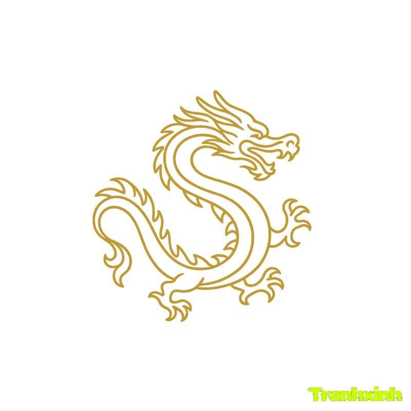 tranh tô màu con rồng cho bé