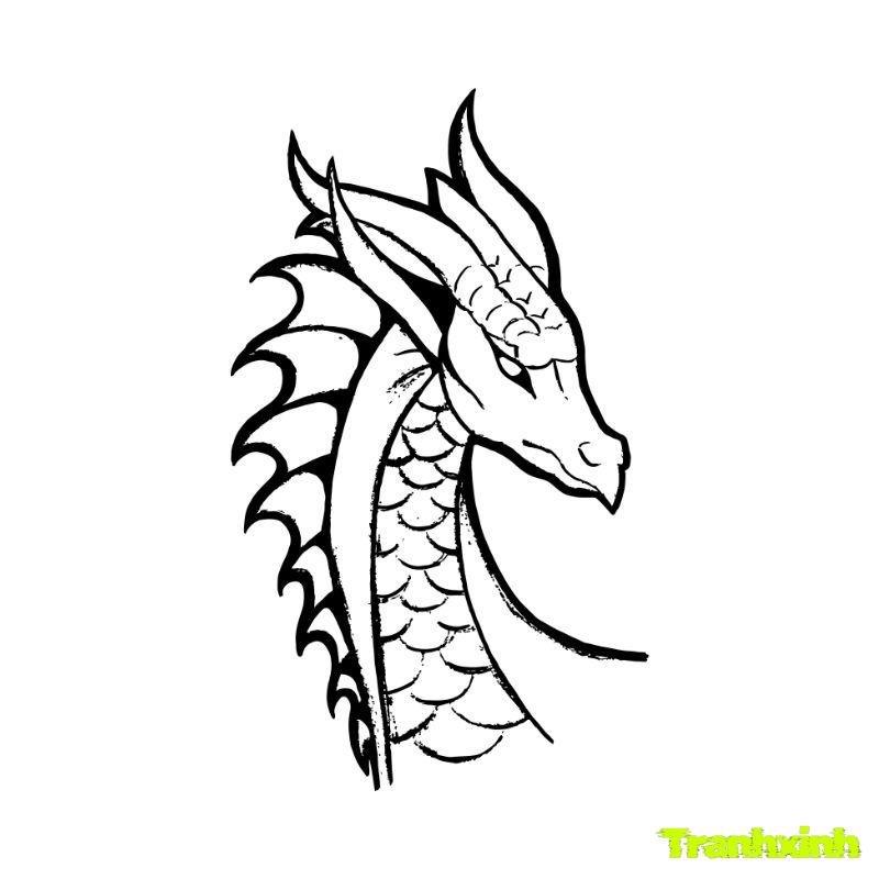 tranh tô màu con rồng cho trẻ