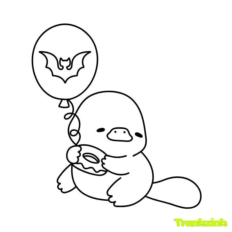 tranh to màu con vật cute