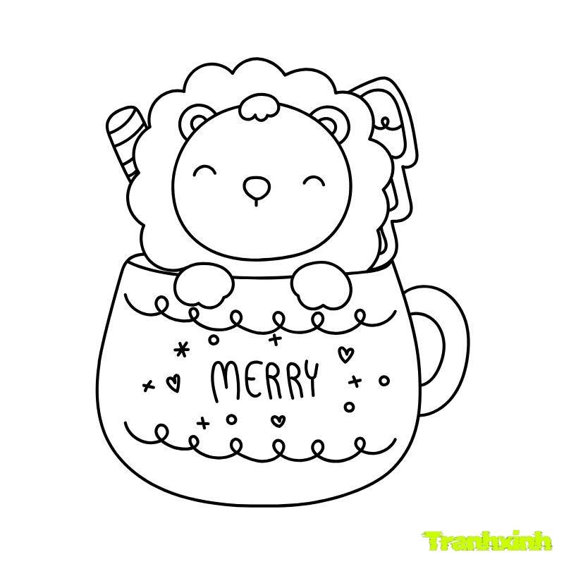 tranh tô màu con vật nuôi trong gia đình