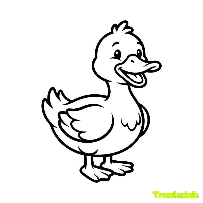 tranh to mau con vit