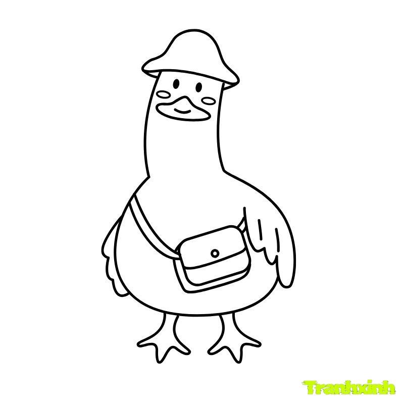 tranh tô màu con vịt