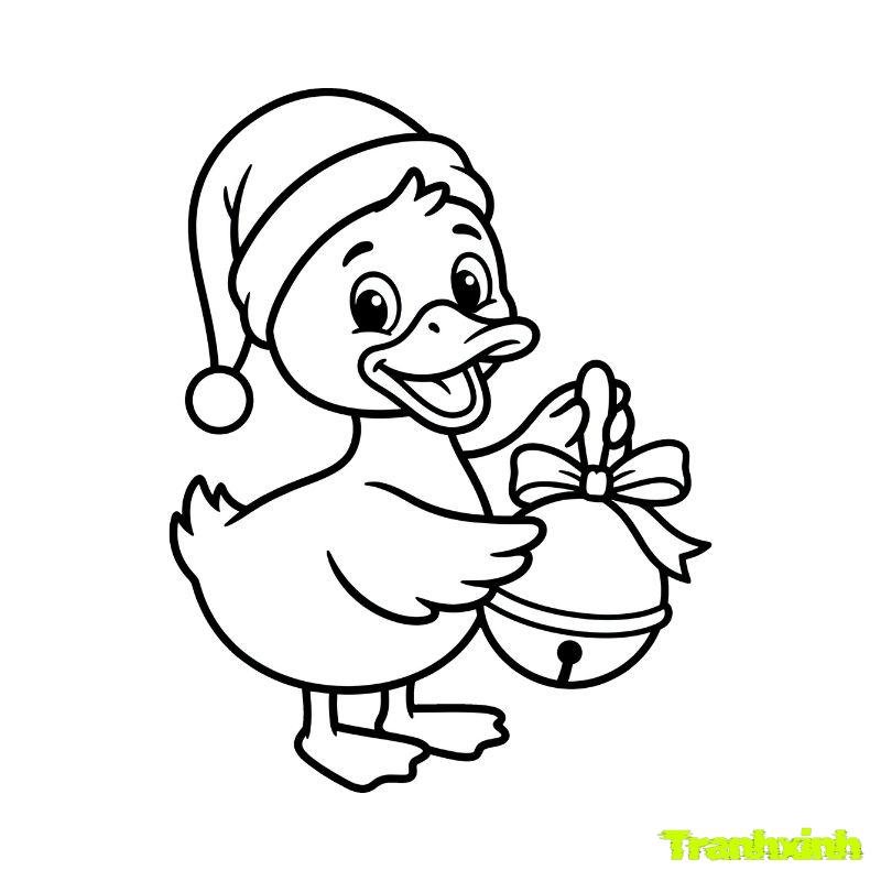 tranh tô màu con vịt cho bé