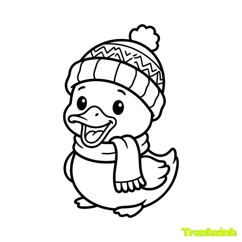 tranh tô màu con vịt con