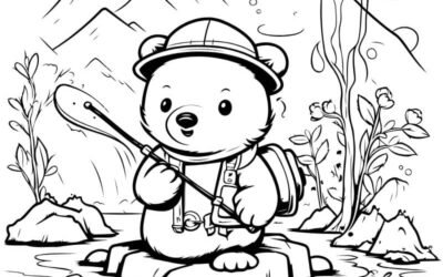 tranh tô màu gấu