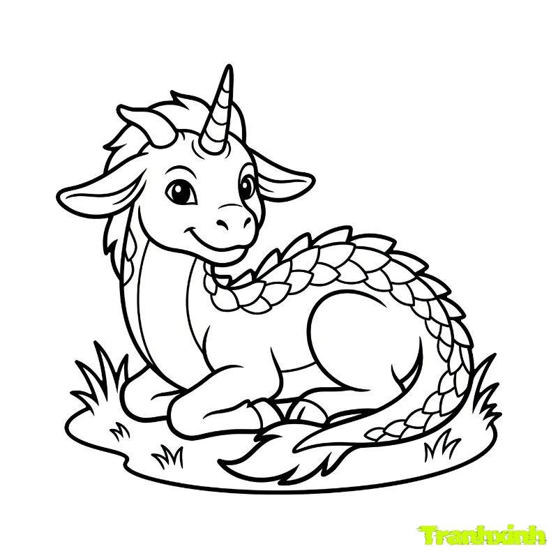 tranh tô màu hình con rồng