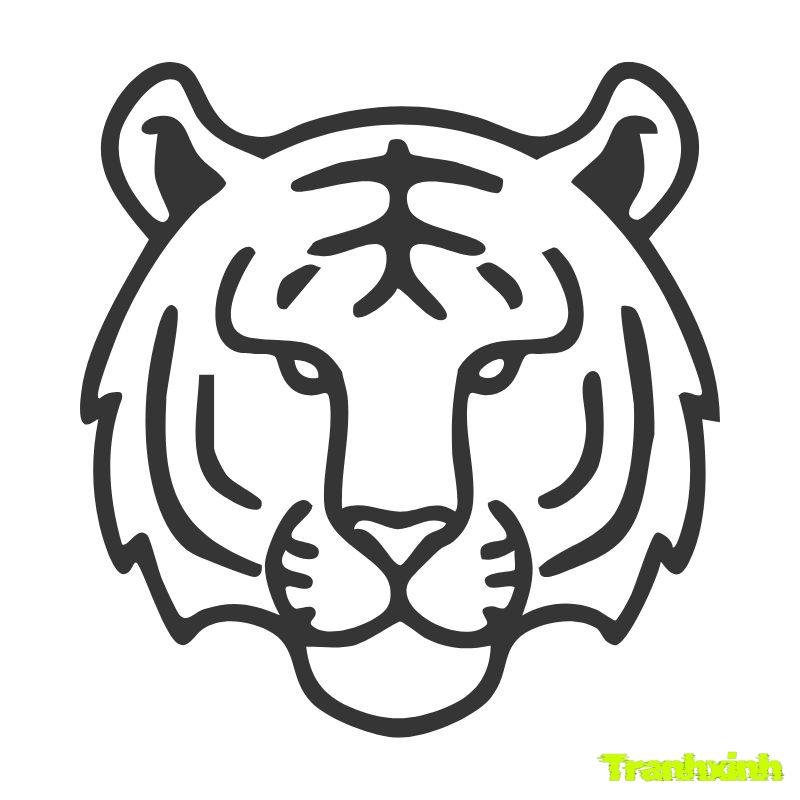 tranh tô màu hổ