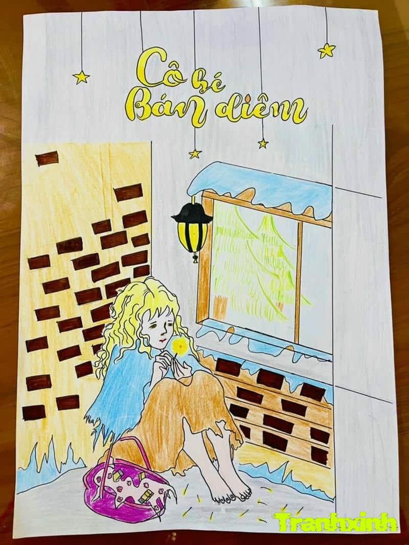 tranh trang trí bìa sách