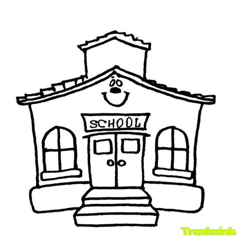 trường mầm non tô màu
