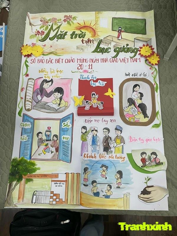 vẽ báo tường đẹp đơn giản