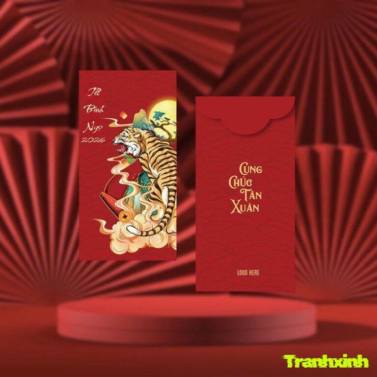 vẽ trang trí bao lì xì