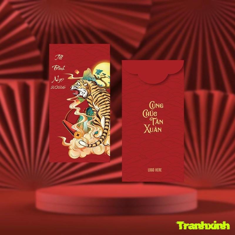 vẽ trang trí bao lì xì