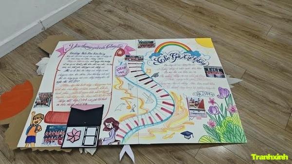 vẽ trang trí báo tường 20 11